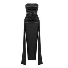 Montana Strapless Corset Satin Maxi Dress