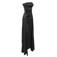 Montana Strapless Corset Satin Maxi Dress