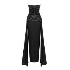 Montana Strapless Corset Satin Maxi Dress