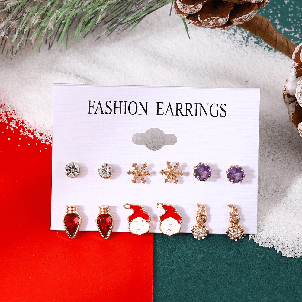 Lynda 6-pieces Assorted Christmas Earrings Set