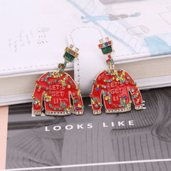 Imee Christmas Embellished Rhinestone Earrings