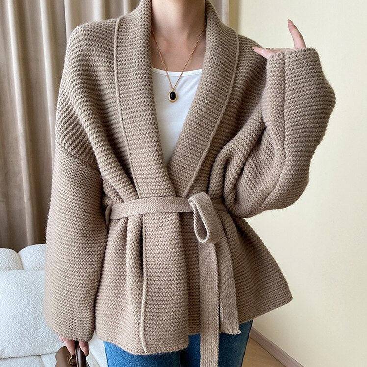 Paulina Self-Tie Wrap Cardigan