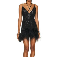 Emmy Satin Sequins Dress