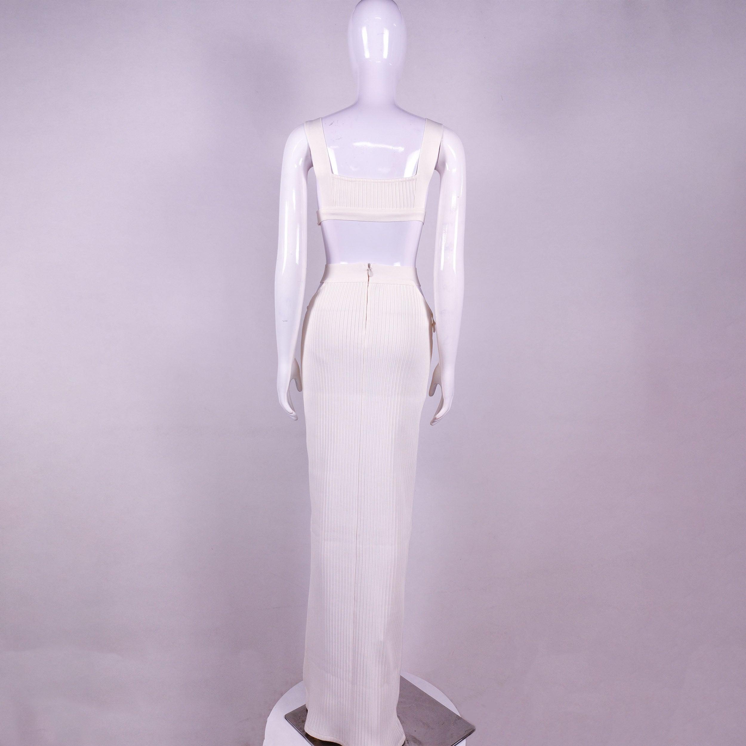 Gertie Crop Top with Maxi Skirt Set