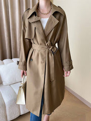 Patty Double Breasted A-Line Trench Coats