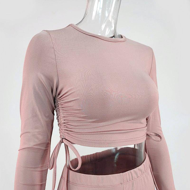Nettie Crop Top & Cycling Short Sports Set