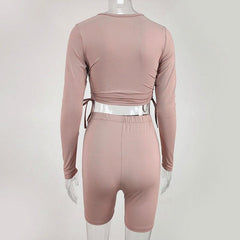 Nettie Crop Top & Cycling Short Sports Set