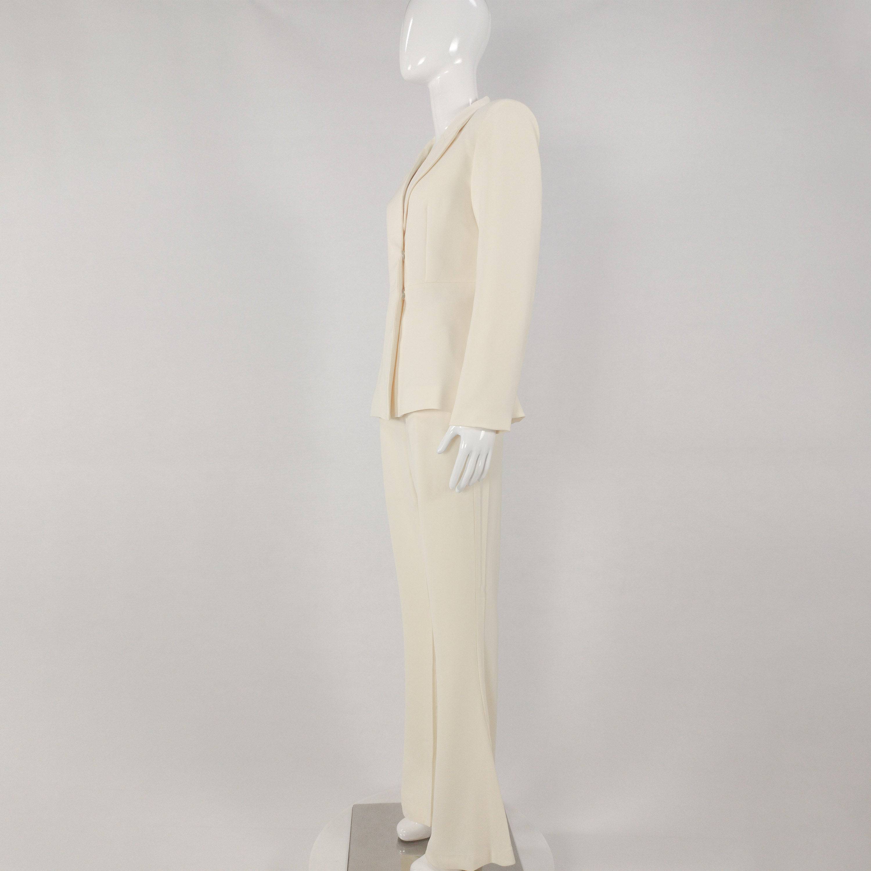 Ailani Plain Surplice Blazer With Flare Pants