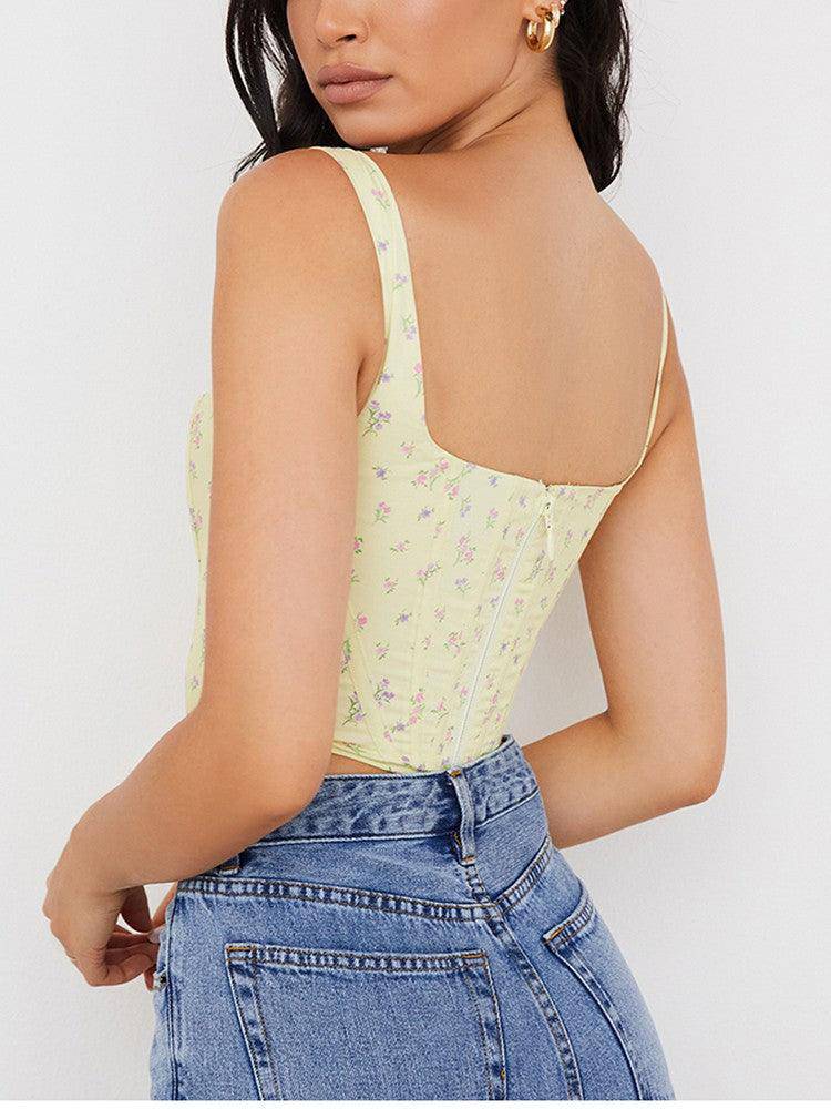 Abby Ditsy Cropped Tank Top