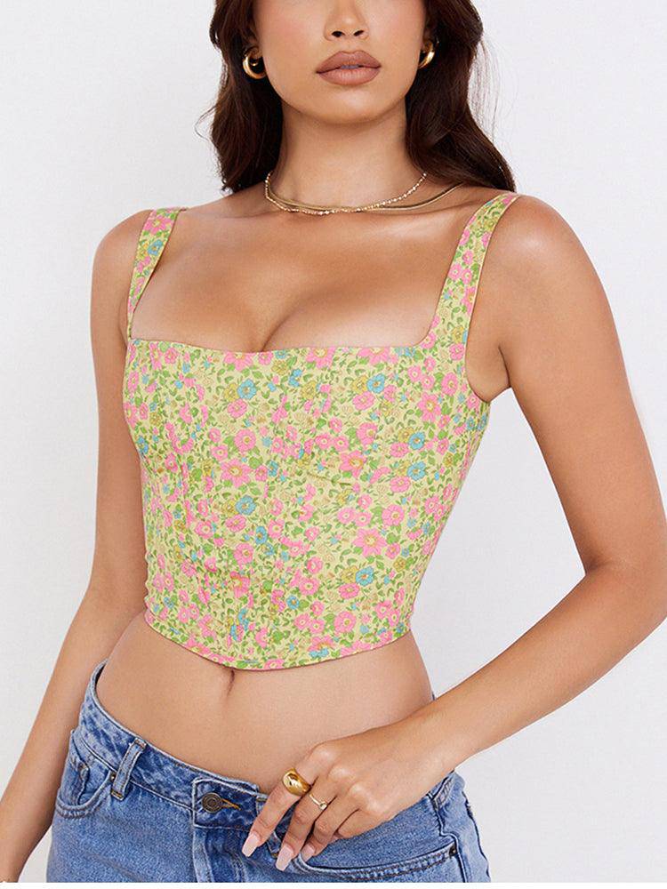 Abby Ditsy Cropped Tank Top