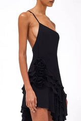 Josie Ruffled One-Shoulder Mini Dress
