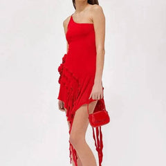 Josie Ruffled One-Shoulder Mini Dress