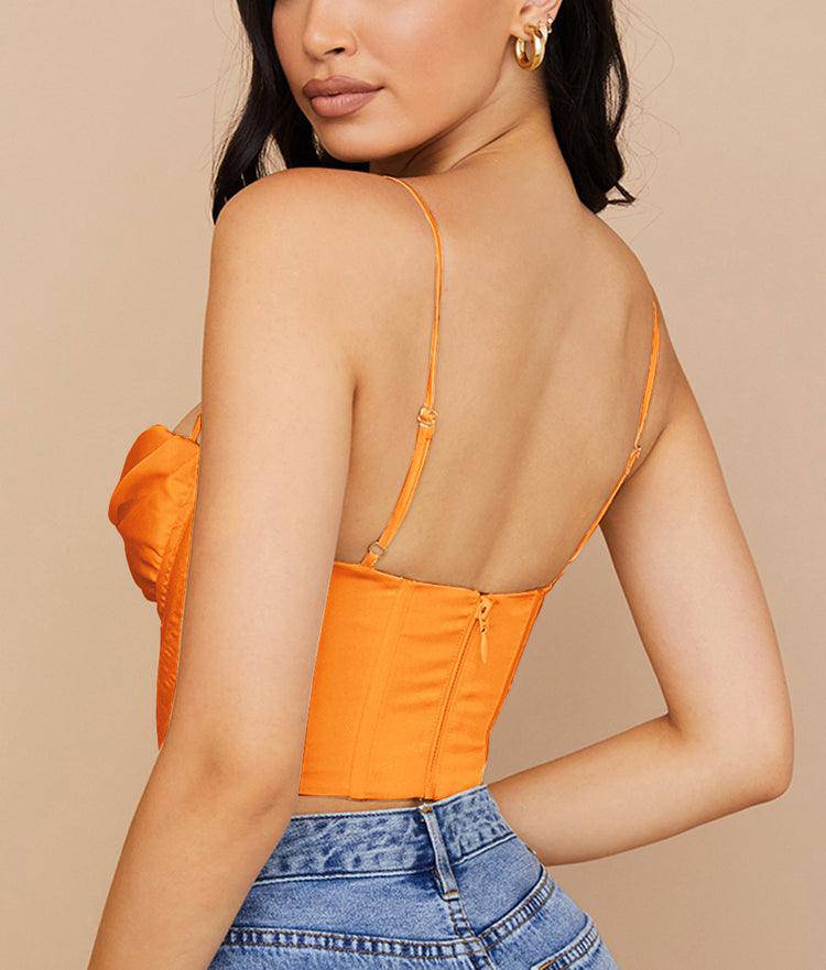 Mitchell Spaghetti Strap Drape Underwire Cami Top