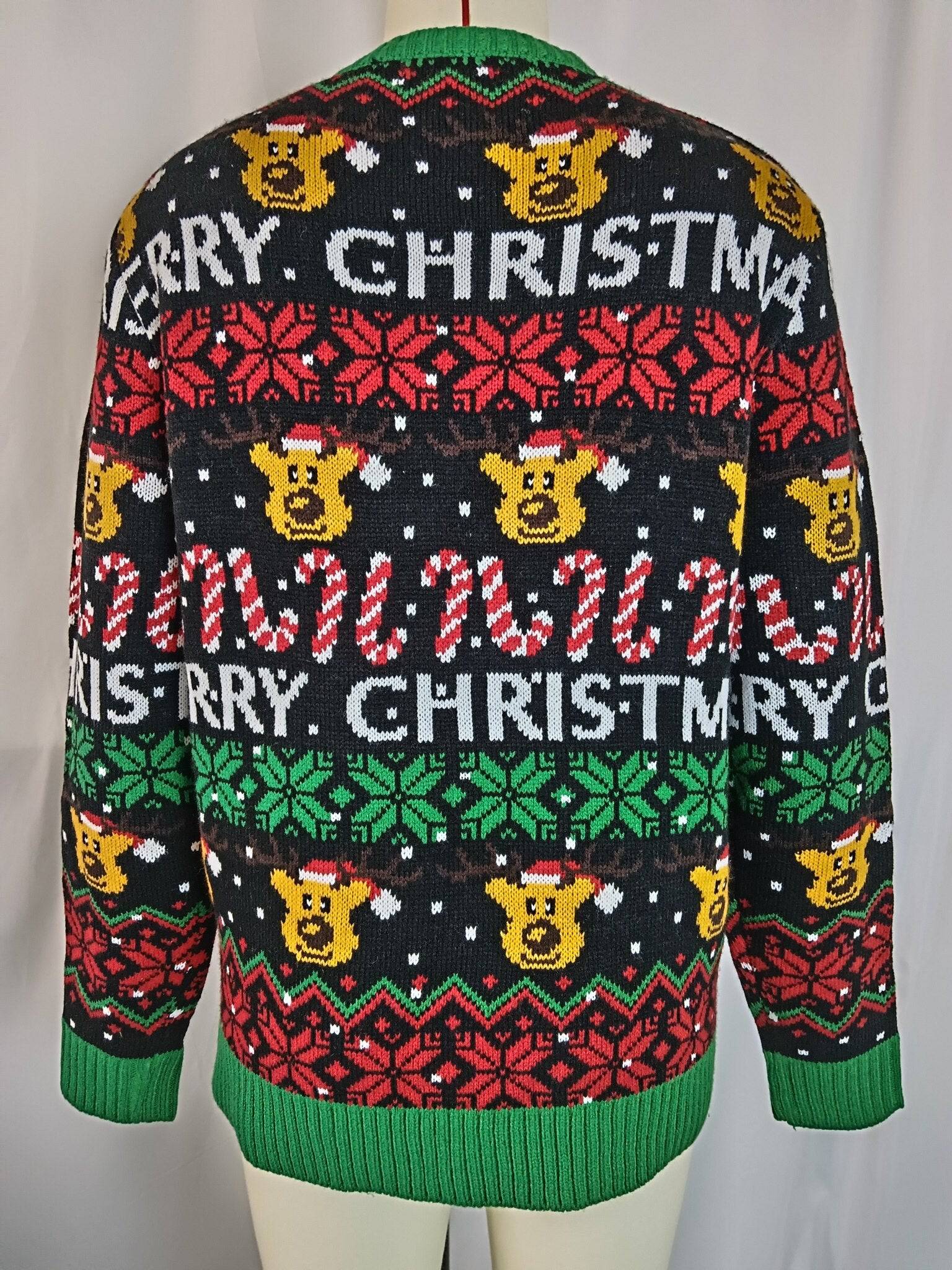 Ainsley Big Reindeer Merry Christmas Sweater