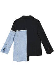 Alessia Irregular Denim Patchwork Blazer