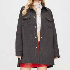 Marissa Snap Closure Wool Jacket