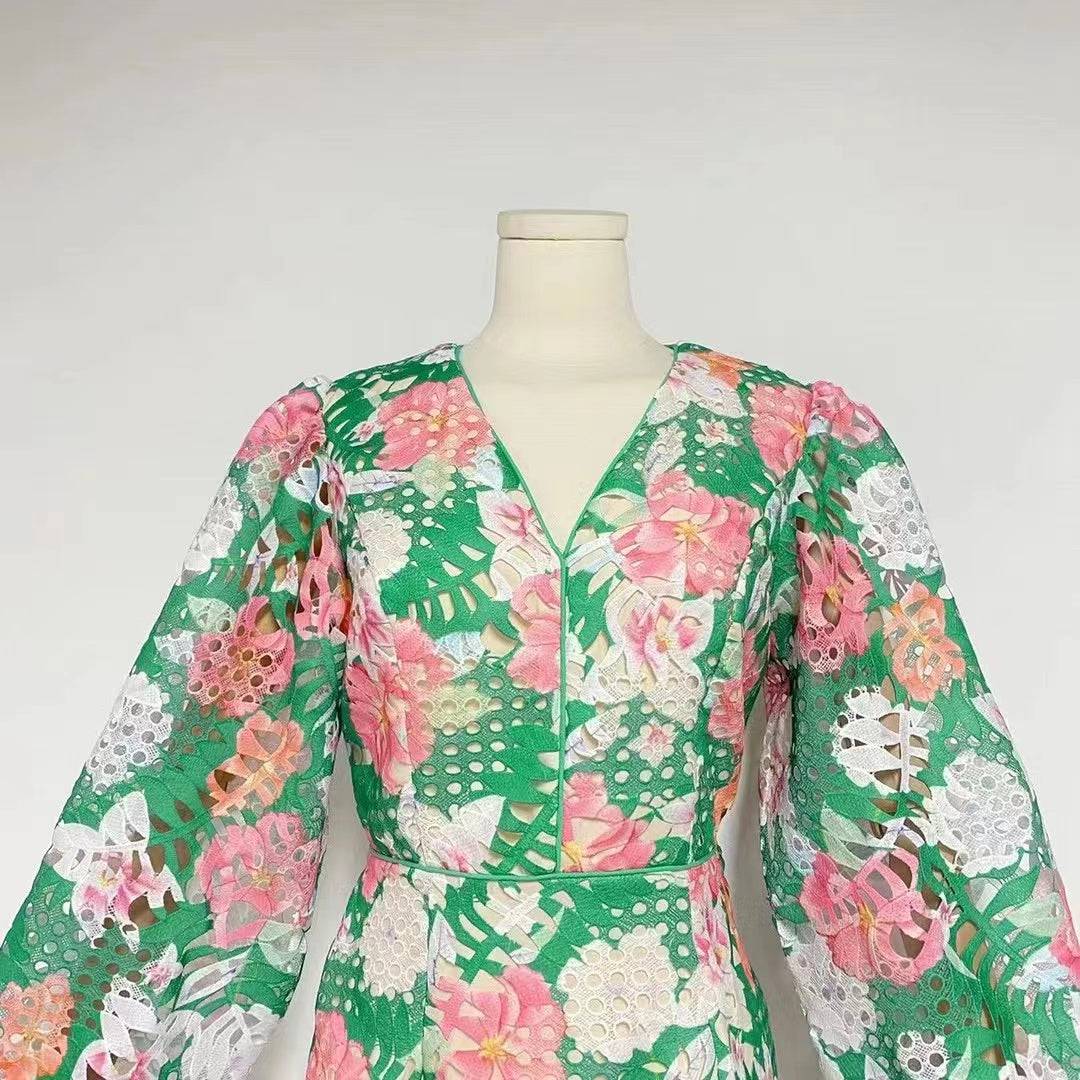 Charlie Floral Cutout Maxi Dress