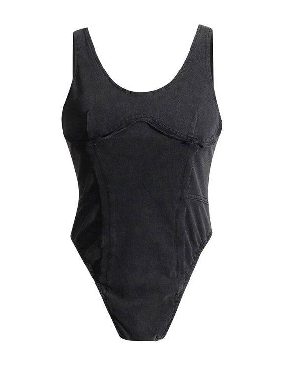 Elaine Round Neck Sleeveless Waist Pant Set