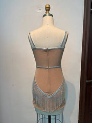 Frances Rhinestone Chain Party Dress