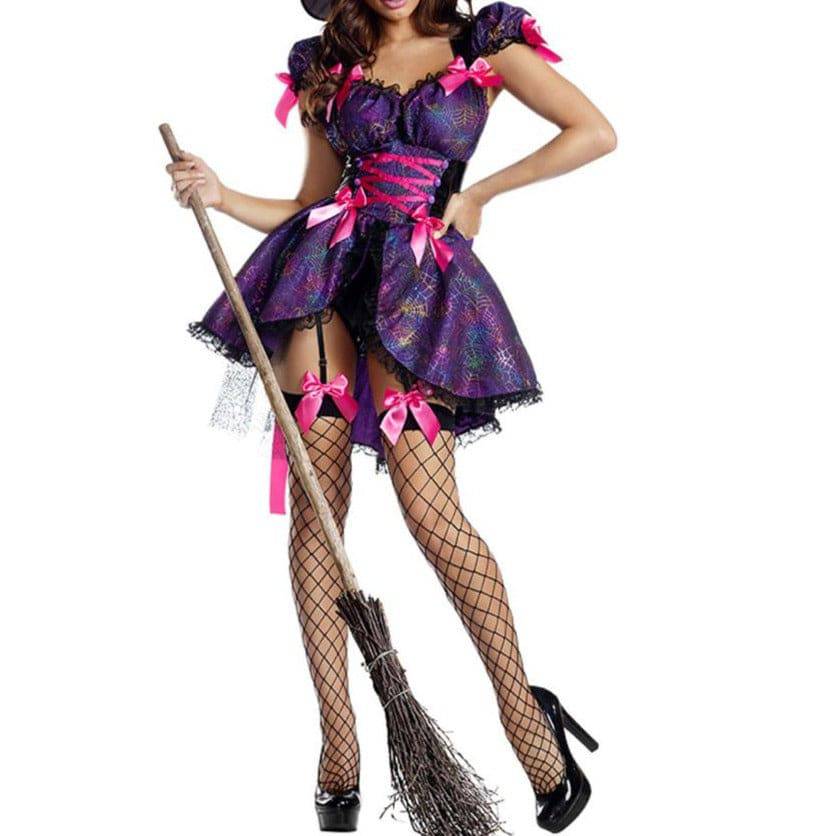 Isabela Purple Web Witch Costume