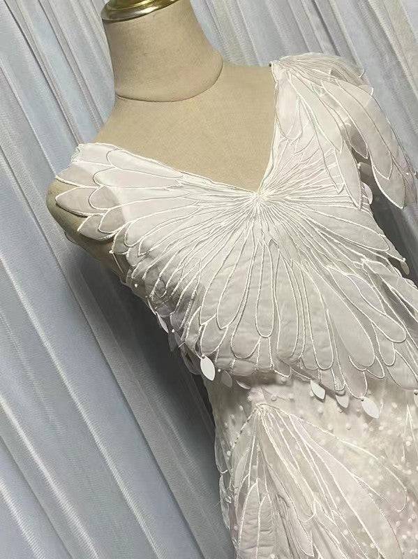 Rhea See-Through Tiered Ruffled Dress