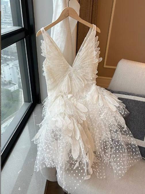 Rhea See-Through Tiered Ruffled Dress