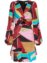 Meghan Abstract-print Minidress In Multicolour