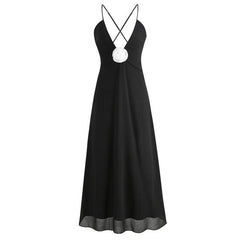 Mirabella Sheer Deep V Long Slip Dress