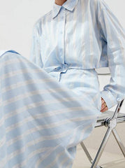 Penelope Striped Button Up Dress