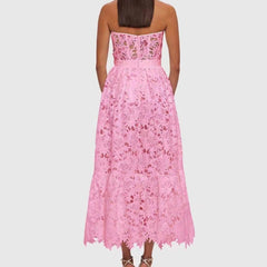 Rafaela Guipure Lace Midi Dress