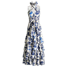Sylvia Lace-Up Lolita Swing Skirt Maxi Dress