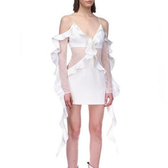 Chelsea Cold Shoulder Sleeves Mini Dress