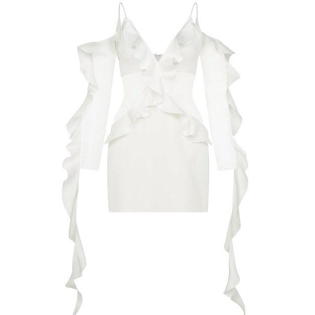 Chelsea Cold Shoulder Sleeves Mini Dress