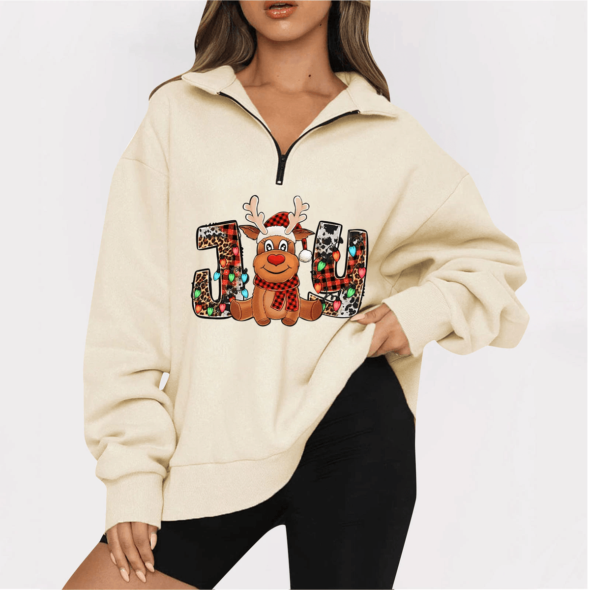 Lorraine Long Sleeve Half Zip Pullover Sweater