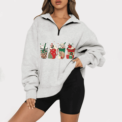 Lorraine Long Sleeve Half Zip Pullover Sweater