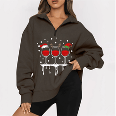Lorraine Long Sleeve Half Zip Pullover Sweater