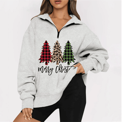 Lorraine Long Sleeve Half Zip Pullover Sweater