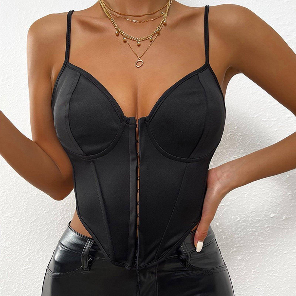 Cassidy Spaghetti Strap Bustier Tank Top