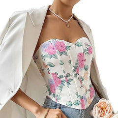 Abby Floral Corset Tube Top