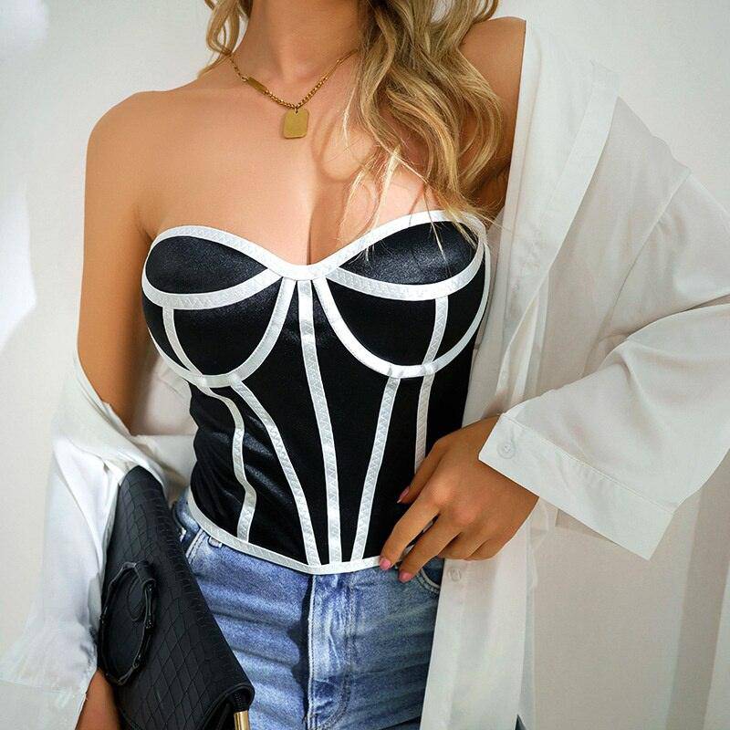 Linda Steel Edge Strap Corset Top
