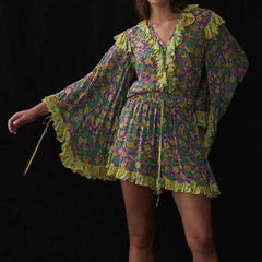 Eunice Long Sleeve Floral Short Set