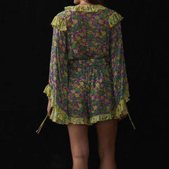 Eunice Long Sleeve Floral Short Set