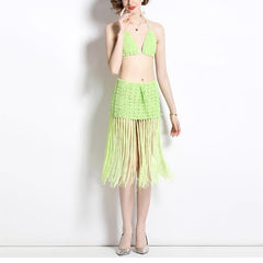 Lydia Hollow Out Twist Front Ruched Mini Dress