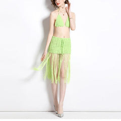 Lydia Hollow Out Twist Front Ruched Mini Dress