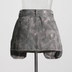 Nancy Pocket Side Denim Skirt