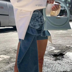 Bailee Irregular Denim Skirt