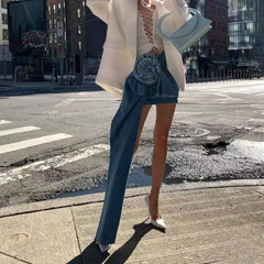 Bailee Irregular Denim Skirt
