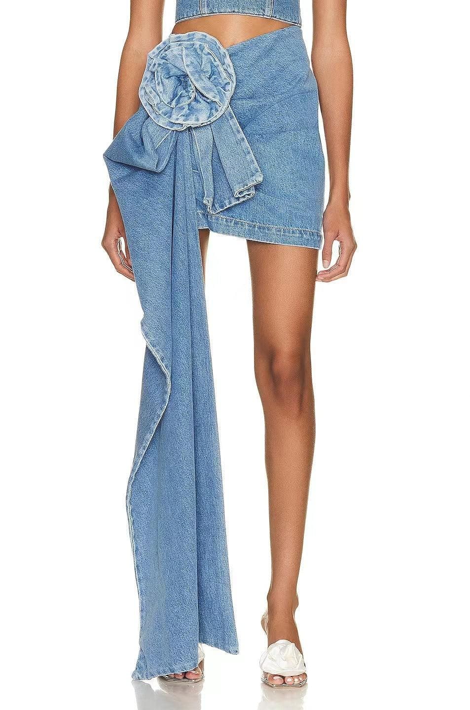 Bailee Irregular Denim Skirt