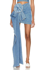 Bailee Irregular Denim Skirt