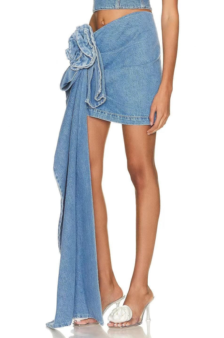 Bailee Irregular Denim Skirt